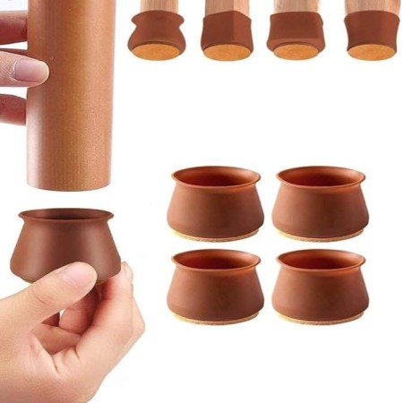 Silicone Anti-Slip Furniture Leg Protection Cover to Prevent Scratches, Reduce Noise (24 pcs)