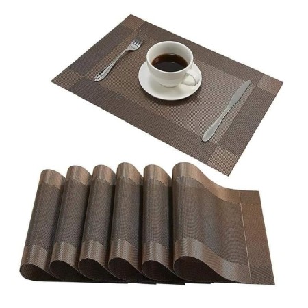 Dining Table mat ( কফি কালার ৬ পিচের সেট )
